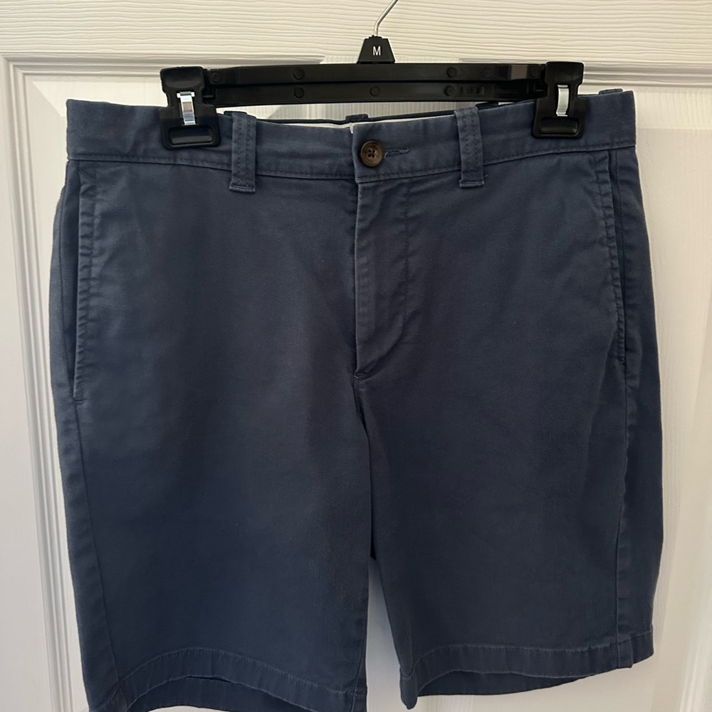 J. Crew Steel Blue Flat Front Shorts Classic Fit